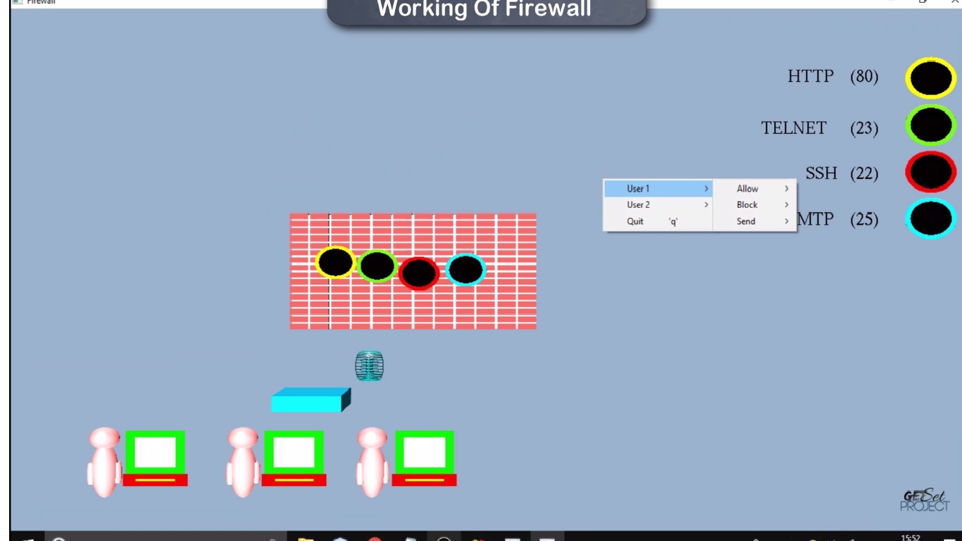 Free Mini DBMS Project Free Network Firewall Computer Graphics project using OpenGL 1